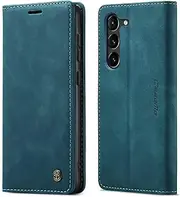 [SINIANL] for Samsung Galaxy S24 Case Wallet, Leather Book Folding Flip Cover with Kickstand Card Holders Slots Leather Case for Galaxy S24 Blue