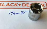 Black & Decker 14 mm x 3/8" Dr Standard Socket 6 Point Free USA Shipping