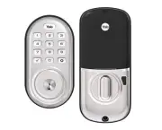 Yale Assure Deadbolt with Push Button Keypad - Satin Nickel - YRD216-NR-619