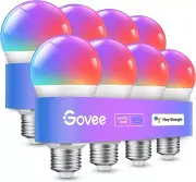 Dimmable WiFi RGB Light Bulbs with Voice Control & Custom Scenes - 800 Lumens