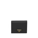 [Prada] Prada Logo Plaque Wallet ONE SIZE BLACK