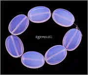 8 Pink Opalite Flat Oval Beads 18x25mm #60035