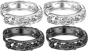 [BESTYASH] 2 Pairs Men Hoop Earrings Gothic Tiny Hoops Unique Fashion Jewelry for Parties Nightclubs Daily Wear Cool Styling Accessories for Him