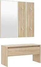 Hallway Bench with Storage | Sonoma Oak Engineered Wood | Entryway Furniture for Small Spaces | Durable & Stylish Shoe Storage Solution