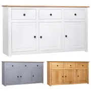 Solid Pinewood Sideboard Panama Range Storage Chest Multi Colours vidaXL