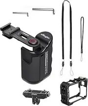 Camera Side Handle Xplorer Grip Kit for DJI/Insta.360/ Go.Pro Series Action Camera, Shooting Handle Accessories for Go.Pro 13/ Insta.360 Ace Pro 2/ DJI Action 5 Pro (for 360)