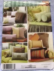 Simplicity Pattern 4108 Christopher Lowell Collection Bolsters Pillows Uncut2006