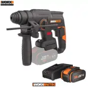 WORX NITRO 20V Brushless 2J SDS Rotary Hammer Drill + 4Ah Battery & Charger