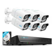 Reolink 8CH 4K PoE CCTV Outdoor Security Camera System with Spotlights