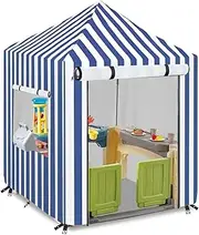 Outdoor Kids Playhouse Cover,Waterproof Cover Suitable for Step2 Playhouse.Blue and White Striped Full Coverage Cover(56" W x 56" D x 60.2" H)