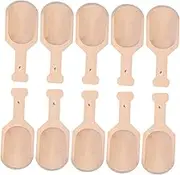 Cabilock 10pcs Japanese Style Honey Wooden Spoons Mini Wedding Favor Salt Tasting Spoons for Kitchen