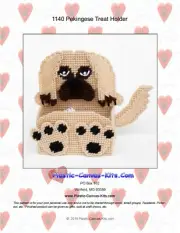 Pekingese Dog Treat Holder-Plastic Canvas Pattern or Kit