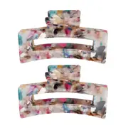 2PK Annabel Trends Tamed Hair Claw Shark Clamp Women's Accessory 8.5cm Gemstone