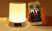 Portable Bluetooth Speaker with Colour-Changing LED light and Alarm clock
