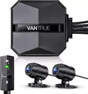 F1 Motorcycle Dash Cam Front and Rear, 4K+1080P Dual GPS Wi-Fi Motorbike Camera