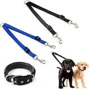 Double Dog Lead, Double Lead No Tangles, Double Dog Lead, Double Dog Double Lead, 360° Rotatable and Adjustable, for 2 Dogs for Walking, Training and Jogging, 2 Pieces