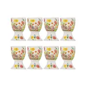 2x 4pc Ashdene Playful Bunnies Tableware Egg Cup Holder Dinnerware/Serveware Set