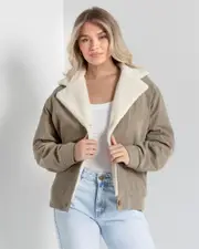 [Rusty] Rusty Women's The Secret Cord Jacket in Faded Pistachio Green Size 6 6 Faded Pistachio Green