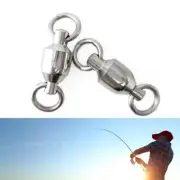 Fishing Rolling Swivel Connector Solid Ring Heavy Duty Ball Bearing Barrel