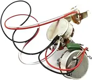 Guitar Harness Wire Wiring Harness Kit for Guitar 250K Big Pots 1 Volume 1 Tone Jack