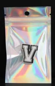 Letter (V) Croc Charm New White