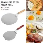 6/10in Stainless Steel Pizza Peel Shovel Spatula Baking Tray Cake Lifter><