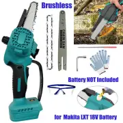 Mini Cordless Chainsaw Set 6/8" Electric Brushless Saw Cutter For Makita LXT 18V