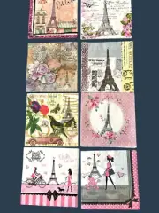 Paris themed Napkin Bundle for Decoupage, Crafting, Events, Scrap booking or gen