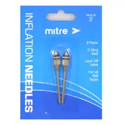 2pc Mitre Thick Inflation Needle for Basketball/Volleyball Soccer Balls Silver