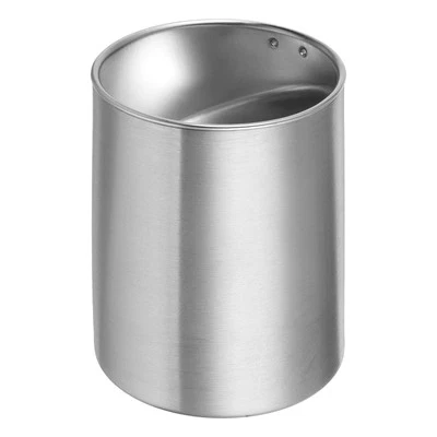Ashtray with Lid, Stainless Steel Ash Tray, Funnel Style Silver