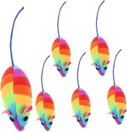 BESPORTBLE 6pcs Interactive Plush Catnip Mouse for Indoor Cats Lightweight Cartoon Design for Play and Exercise Keeps Cats Entertained and Stimulates Instincts