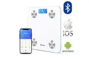 Wireless Digital Bathroom Body Fat Weight Scale 180KG Bluetooth Scales Weight BMI Water white