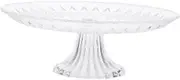 OFFSCH 1pc Crystal Fruit Plate Set Counter Elegant Tiered Footed Trifle Cups White Fruit Bowl Square Large Candy Dish for Wedding Cake Display Tiered Tray De Transparent Acrylic re-usable