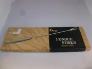 VTG FONDUE FORK SET STAINLESS STEEL SET OF 6 COLOR CODED HANDLES NEW