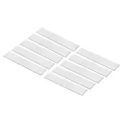 10Pcs 10"x2" Blank Engraving Name Plate Personalized Laser Printing Plate Silver