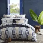 Cuba Indigo King bed Quilt Cover Set by Logan & Mason