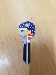 AMERICAN BALD EAGLE WITH STATUE OF LIBERTY KWIKSET KW1/KW10 KEYBLANK