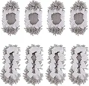 WellMall 8 Pcs Mop Slippers Socks Floor Cleaning,Microfiber Shoe Covers dust Washable Reusable for Woman Man House Kitchen (Grey)