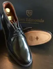Allen Edmonds Dundee Shell Cordovan Chukka 3611 (Blk or Burgundy Shell Cordovan)