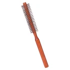 Round Styling Hair Brush Curling Roller Hairbrush Small Wood Brush Unisex Fo DSO