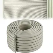 12x79 Inch Corner Protector for Baby, 3D Waterproof Soft Anti-Collision Wall Padding, Self Adhesive Furniture Corner Guard Bumper for Table, Desk, Fireplace(Grey)