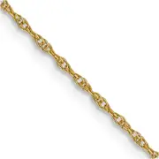 14K Yellow Gold 22 inch Carded .95mm Cable Rope with Spring Ring Clasp Chain Necklace