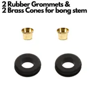 Regular Brass Cone Piece with Rubber Grommet (Set of 2)