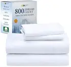 Luxury 800 Thread Count King Size Sheets Set - 100% Cotton Sheets, Soft