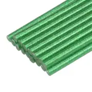 Mini Hot Glue Gun Sticks 4-inch x 0.27-inch for Glue Guns, Glitter Green 16pcs