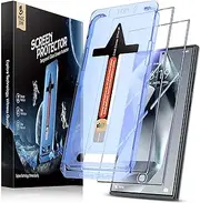 [MAGIC JOHN] 2 Pack for Samsung Galaxy S24 Ultra Tempered Glass Screen Protector, Auto Dust-Elimination Installation, Bubble Free, HD Clear, Easy Installation
