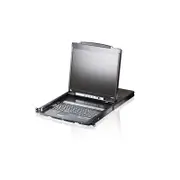 Aten Rackmount Dual Rail LCD Console VGA PS/2-USB w/ 19' LCD Display, 1x Custom KVM Cable Included, 1280x1024@75hz Display, LED Illumination