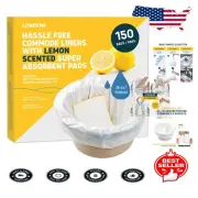 Easy Disposal Medical Grade Commode Liners & Lemon Scent Pads - Value Pack