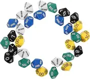 Yardwe 30pcs Place Value Dice Multi Sided Dice for Party Games Portable Game Supplies