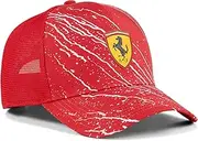 [PUMA] Motorsports Motor Hat, FERRARI RACE COLOR S, Trucker Cap, 026074 Spring Summer 25 Color, Rosso Corsa (01), 25 Spring Summer Color Rosso Corsa (01), One Size